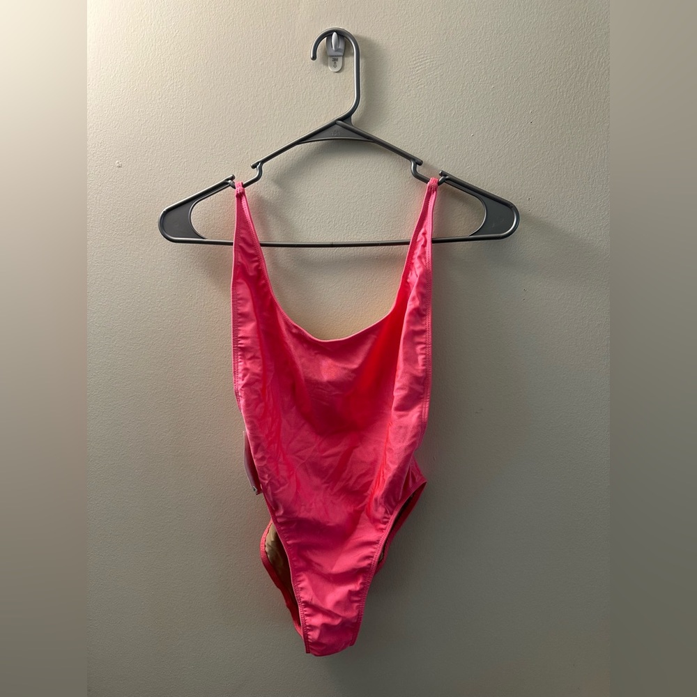 American Apparel Neon Pink Swimsuit